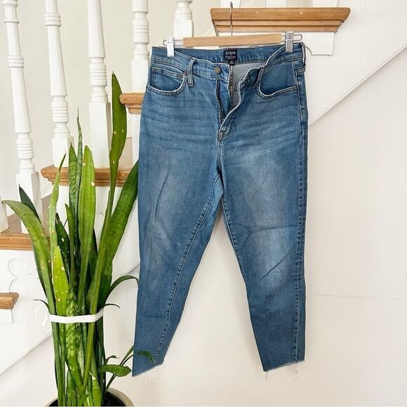 J. Crew Factory 10" High-Rise Skinny Jeans in All Day Stretch Medium Wash Sz 28 - Picture 2 of 9